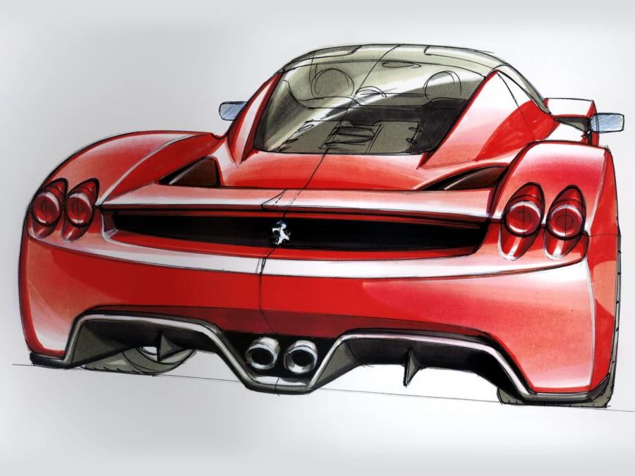 Эскиз Ferrari Enzo 2002 года  (фото 63 из 127)